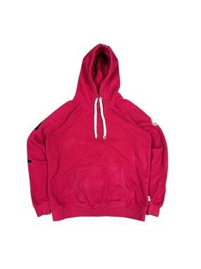 Canadiana Mens Red Fleece Hoodie Sweatshirt Size Large Gorpcore‎ Vibe
